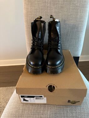 Dr. Martens Black Lug-Sole Platform Boots